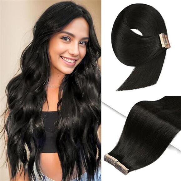 Tape in Hair Extensions Human Hair, 14 Inch Human Hair Tape in Extensions 20Pcs - Picture 7 of 14